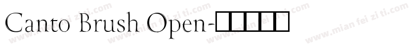 Canto Brush Open字体转换